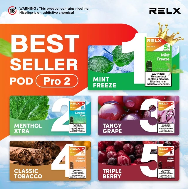 Relx 6代煙彈-口味推薦